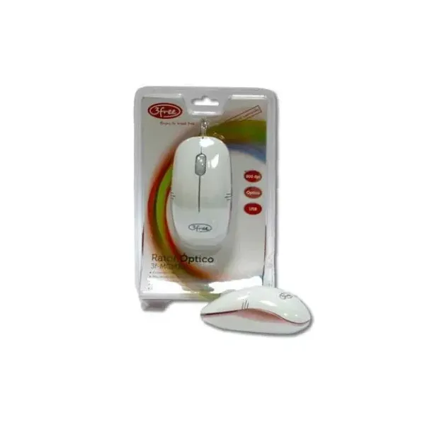 Mouse 3free Mcm101/wp Dise¥o Blanco Rosa
