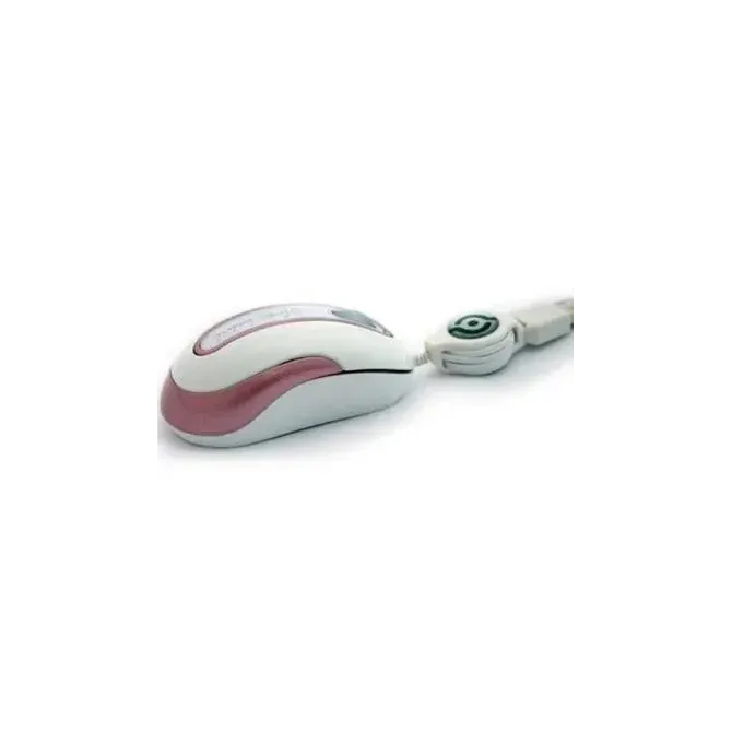 Mouse 3free Mini Optico Usb Msm201/wp Cable Retractil Blanco