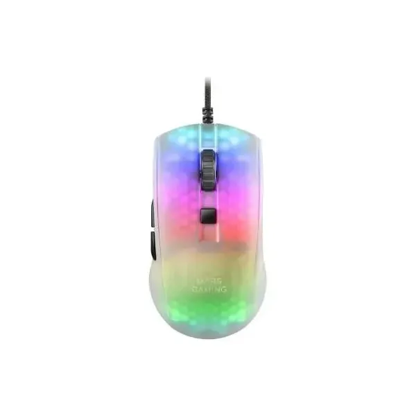Mars Gaming MMRW Ratón Gaming RGB Chroma 12800 DPI Blanco