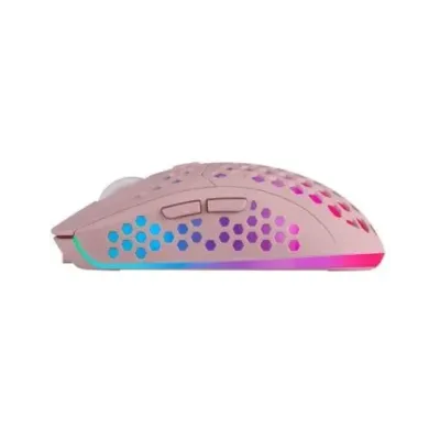Mars Gaming MMW3 Ratón Gaming Inalámbrico RGB Flow 3200DPI Rosa