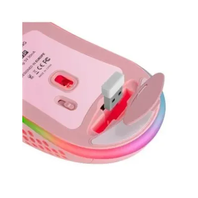 Mars Gaming MMW3 Ratón Gaming Inalámbrico RGB Flow 3200DPI Rosa