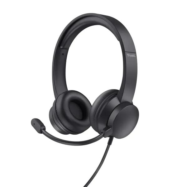 Trust Ayda On Ear Auriculares USB con Micrófono Negros 