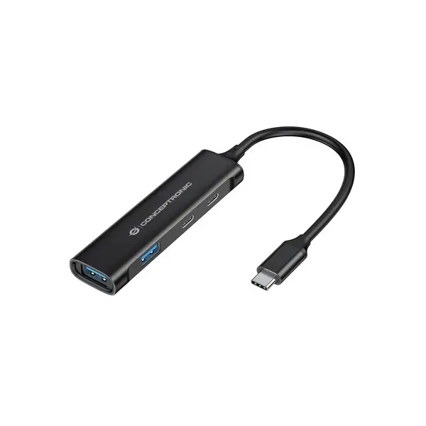 Conceptronic Hub USB 3.0 USB-C/USB-A Aluminio