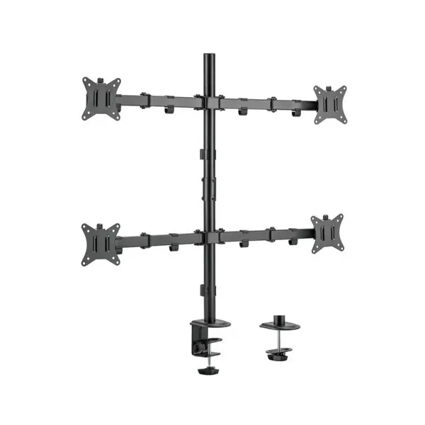 Soporte De Mesa Equip 650159 Para 4 Pantallas 17"-32" Doble Brazo Articulado Vesa Standard Hasta 9kg