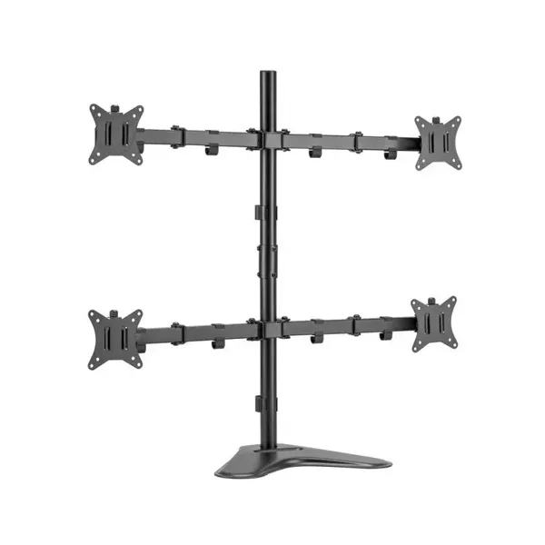 Equip 650127 Soporte de Sobremesa Doble Brazo para 4 Monitores/TV 17"-32" VESA 100x100 Max 9 Kg 