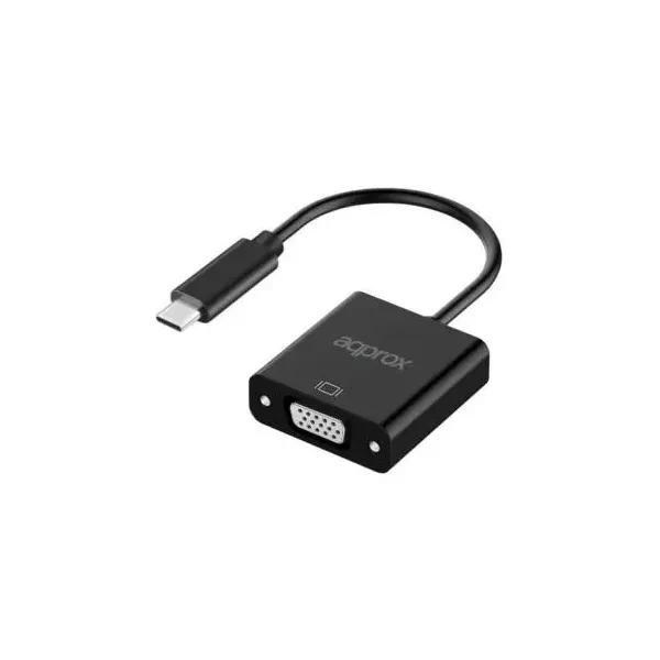 Approx APPC50 Adaptador USB-C a VGA 13cm Negro