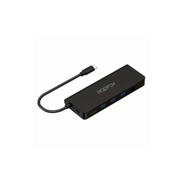 Docking Usb-c Approx Appc53 A 1xhdmi 4k 3xusb-a 3.0 1xlector Tarjetas Sd/microsd 1xusb-c Pd 100w