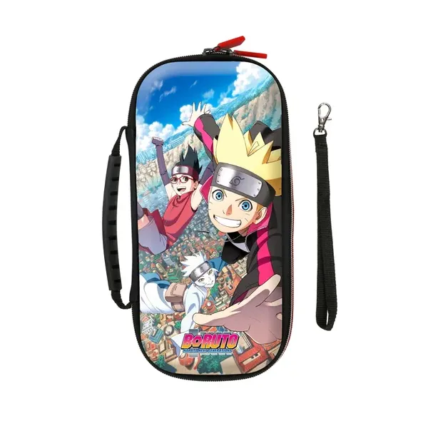Funda Konix Switch Boruto Fly Compatible Con Switch Y Version Lite Red Almacenaje 8 Cartuchos Kx-bp-boru-fly
