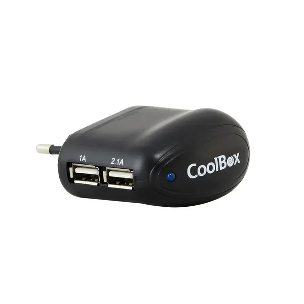 CoolBox UX-2 Cargador Doble USB 5V 1x USB 2.0A + 1x USB 1.0A ( Smartphones/Tablets)