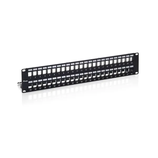 Patch Panel Vacio Cat.6 Apantallado 48 Puertos Keystone 2u