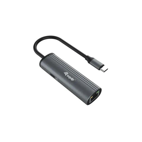 Equip Adaptador USB-C a RJ45 Gigabit Wake on LAN 100W Negro