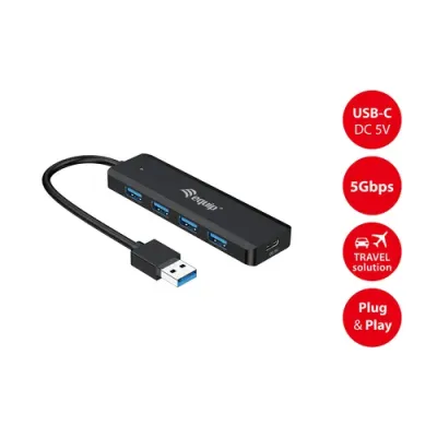 Hub Usb 3.2 Equip Life A 4 Puertos Usb 3.2 Incluye Adaptador