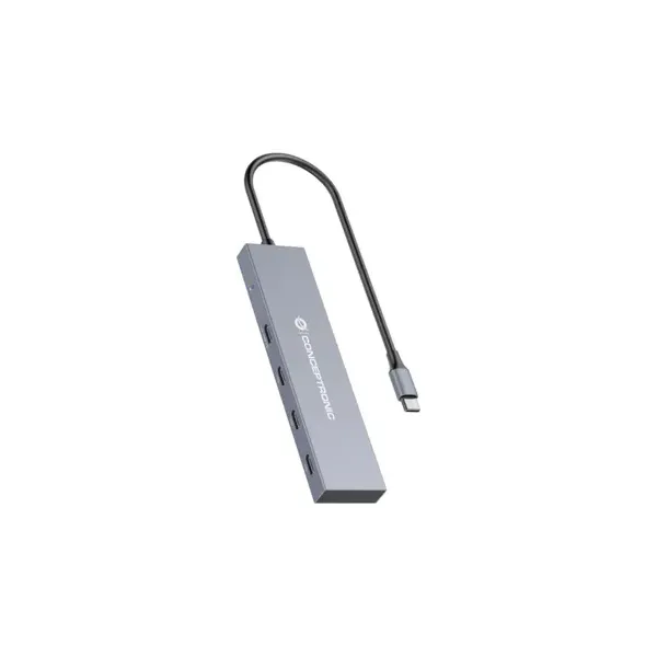 Hub Usb 3.2 Conceptronic Hubbies14g 4 Puertos Usb-c 10gbps 100w Pd Carcasa De Aluminio