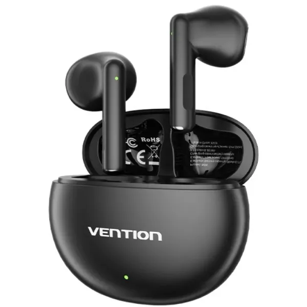 Vention ELF 06 NBKB0 Auriculares Bluetooth con Estuche de Carga y Autonomía de 6h Negros 