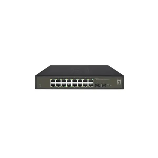 Switch Semigestionable Level One Hilbert 16p Giga + 2p Sfp Giga Carcasa Metalica