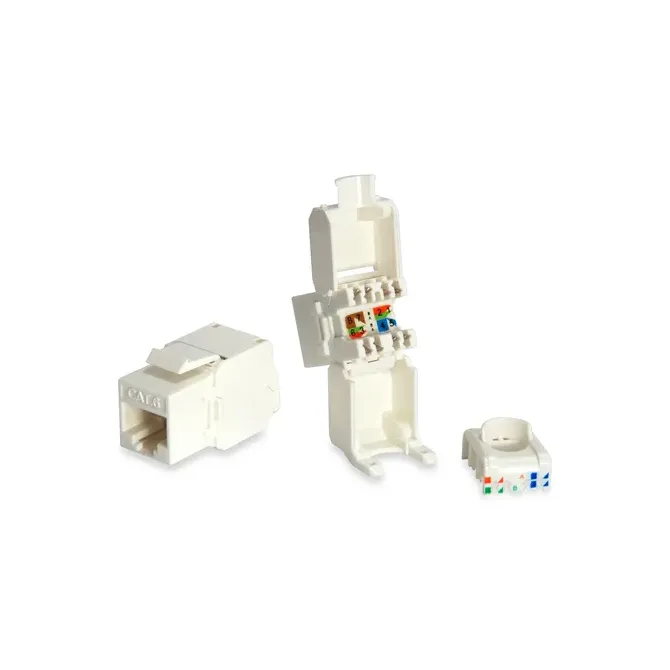 Kit 8 Uds Conector Hembra Rj45 Utp Cat6 Panel Keystone Tool Free