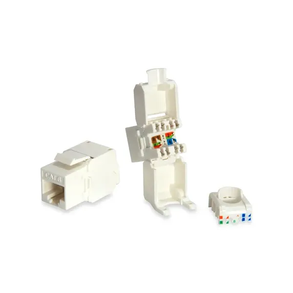 Kit 8 Uds Conector Hembra Rj45 Utp Cat6 Panel Keystone Tool Free