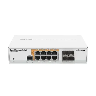 Mikrotik CRS112-8P-4S-IN Switch Gigabit 8 Puertos + 4 SFP PoE Mikrotik CRS112-8P-4S-IN Switch Gigabit 8 Puertos + 4 SFP PoE
