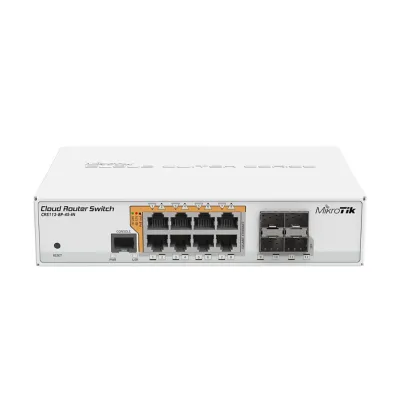 Mikrotik CRS112-8P-4S-IN Switch Gigabit 8 Puertos + 4 SFP PoE Mikrotik CRS112-8P-4S-IN Switch Gigabit 8 Puertos + 4 SFP PoE