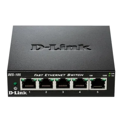 D-link des-105 switch 5x10/100mbps metal