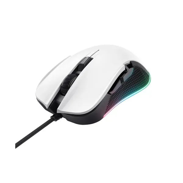 Trust GXT 922W Ybar Ratón Gaming Blanco
