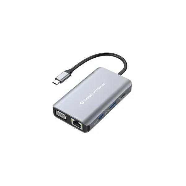 Conceptronic DONN21G HUB 7en 1 USB 3.2 Gen 1 (3.1 Gen 1) Tipo-C Gris