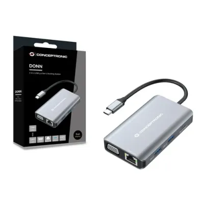 Conceptronic DONN21G HUB 7en 1 USB 3.2 Gen 1 (3.1 Gen 1) Tipo-C Conceptronic DONN21G HUB 7en 1 USB 3.2 Gen 1 (3.1 Gen 1) Tipo-C