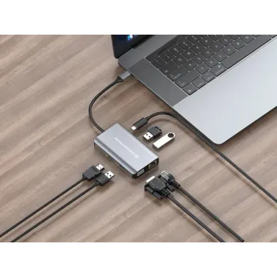 Conceptronic DONN21G HUB 7en 1 USB 3.2 Gen 1 (3.1 Gen 1) Tipo-C Conceptronic DONN21G HUB 7en 1 USB 3.2 Gen 1 (3.1 Gen 1) Tipo-C
