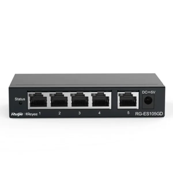 Ruijie unmanaged switch 5xgb rj45 steel case