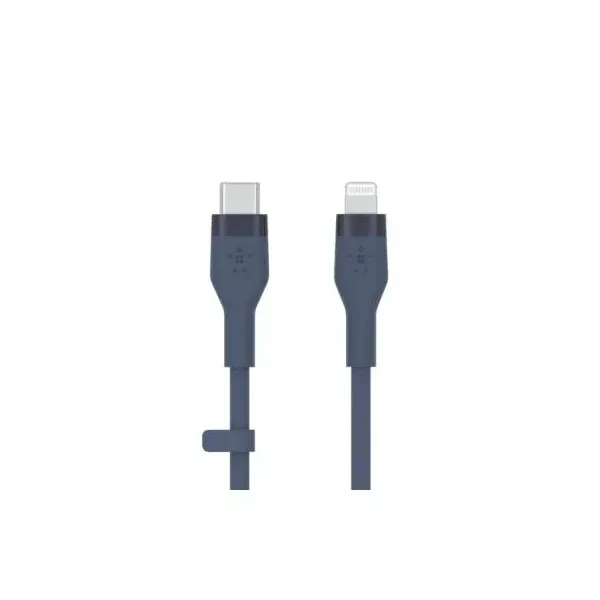 Cable Belkin Caa009bt1mbl Usb-c A Lightning Silicona Clip 1m Azul