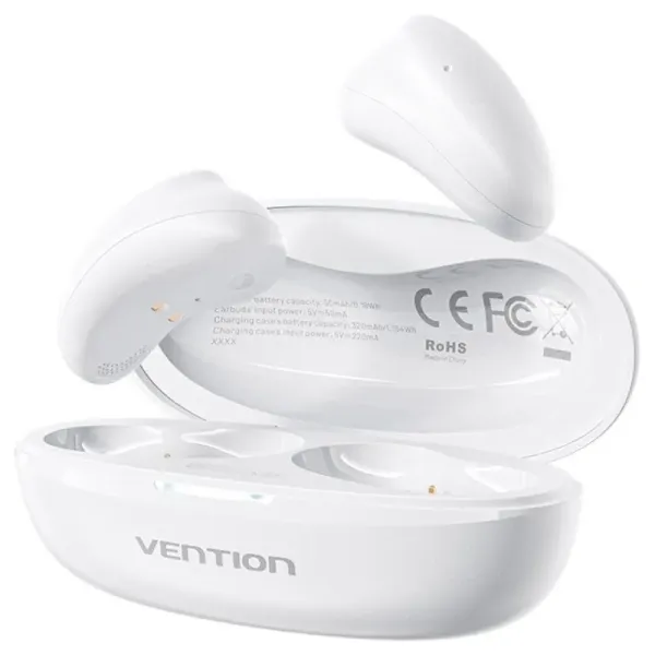Vention Tiny T11 NBJW0 Auriculares Bluetooth con Estuche de Carga y Autonomía de 8h Blancos 
