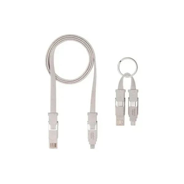 Mars Gaming MCA-ECO Pack 2 Cables de Carga ECO 50W USB 1m + Cable Llavero USB-C/USB/MicroUSB/Lightni