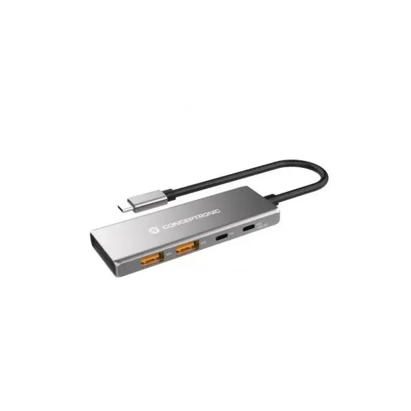 Hub Usb 3.2 Conceptronic Hubbies15g 4-port Usb 3.2 Gen 2 Hub, 10gbps, Usb-c X 2, Usb-a X 2, 100w Usb Pd, Aluminum Case