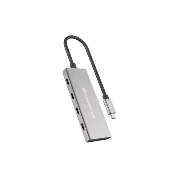 Hub Usb 3.2 Conceptronic Hubbies16g 4-port Usb 3.2 Gen 2 Hub, 10gbps, Usb-c X 4, 100w Usb Pd, Aluminum Case