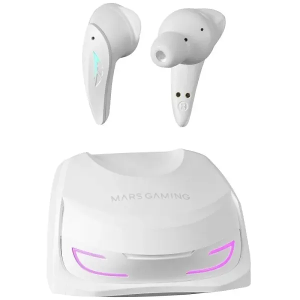 Mars Gaming MHI-Ultra Auriculares Inalámbricos con Cancelación de Ruido Blancos 