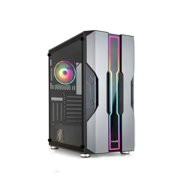 Caja Atx Semitorre Gaming Tooq Tqgcc103-b "nightcity" Negra Eatx/atx/micro Atx/mini Tx Frontal Led A