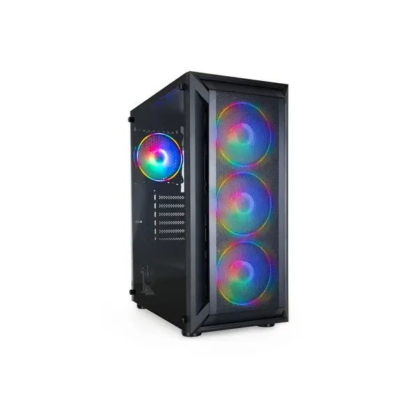 Caja Atx Semitorre Gaming Tooq Tqgcc101-b "ragnärok" Negra Atx/micro Atx/mini Itx Ventana Lateral De Cristal Templado