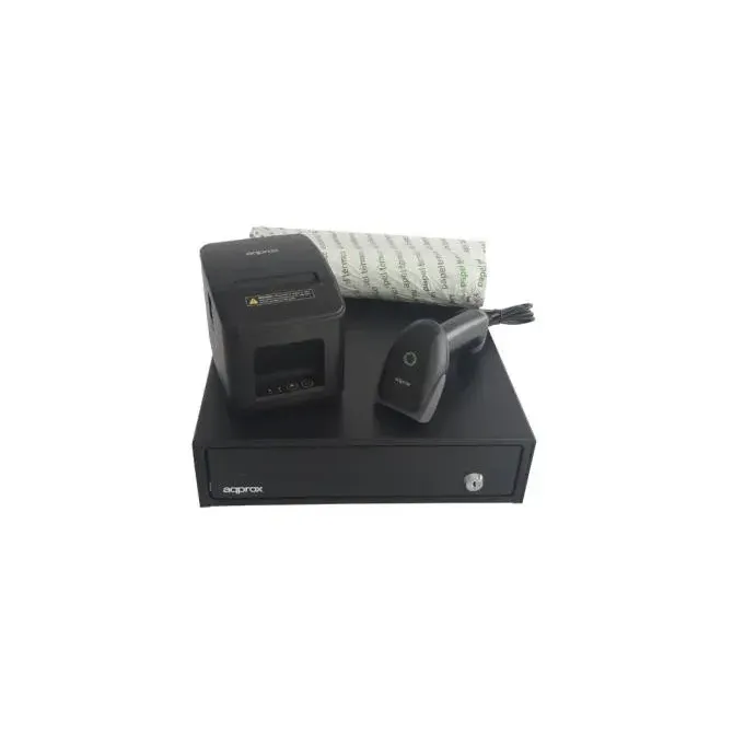 Kit Tpv Approx Cajon Appcash33 Negro + Scan Appls22 + Imp.