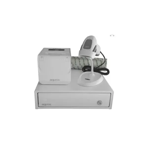 Kit Tpv Approx Cajon Appcash33wh Blanco + Scan Ls22wh + Imp. Term. Pos80amusewh + Papel Cyt8060bpa