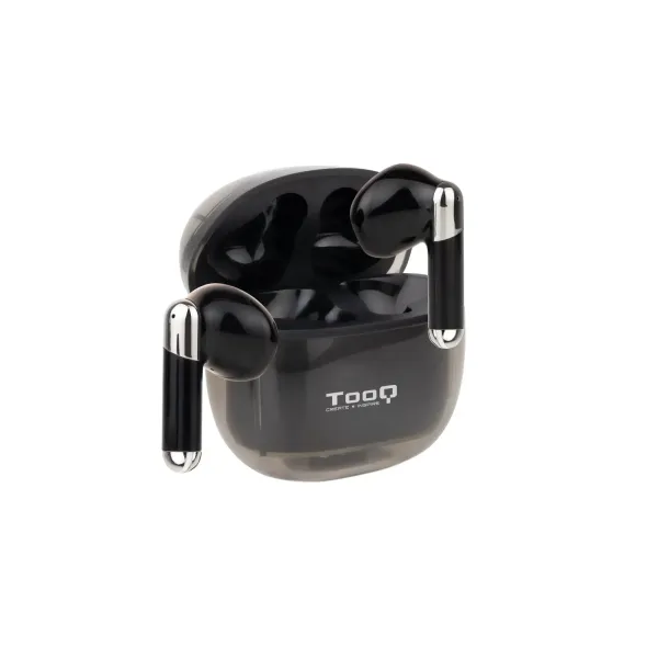 TooQ Onyx TQBWH-0054B Auriculares Inalámbricos Bluetooth con Estuche de Carga Negros 