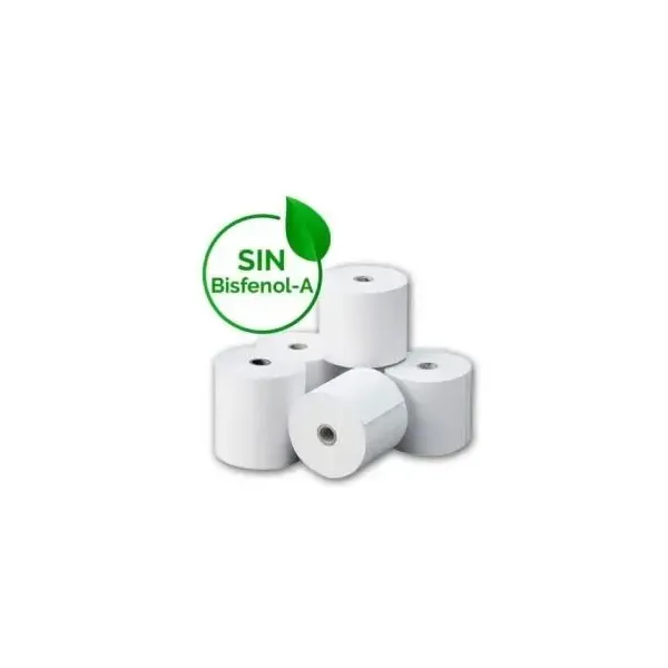Pack De 5 Rollos De Papel Termico De 80x80mm Libre De Bisfenol A
