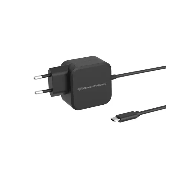 Conceptronic OZUL04BE Cargador de Pared USB-C PD 3.0 67W GaN Negro 