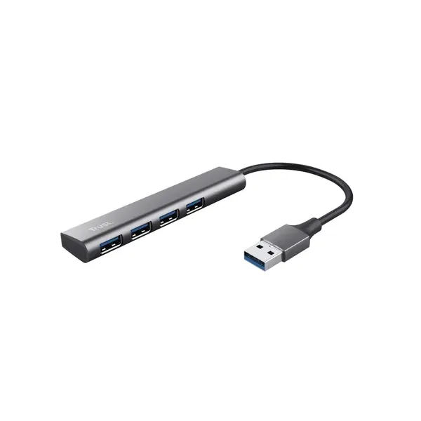 Trust Halyx HUB USB 3.2 Gen 1 4x USB Negro Gris