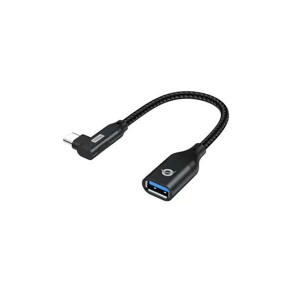 Adaptador Usb-c Conceptronic Abby19b A 1xusb-a 3.2 10 Gbps Hembra Otg Angulo De 90º