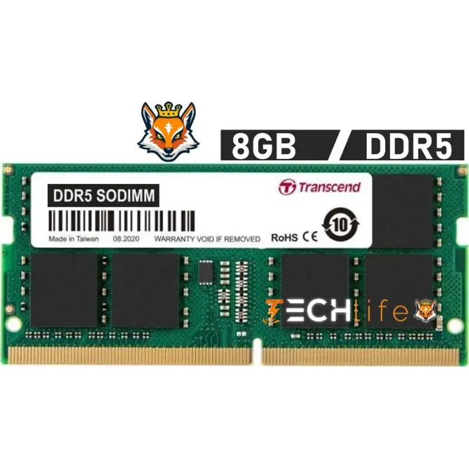 Transcend JetRam 8GB DDR5 a 4800MHz CL40 1.1v - Memoria SODIMM