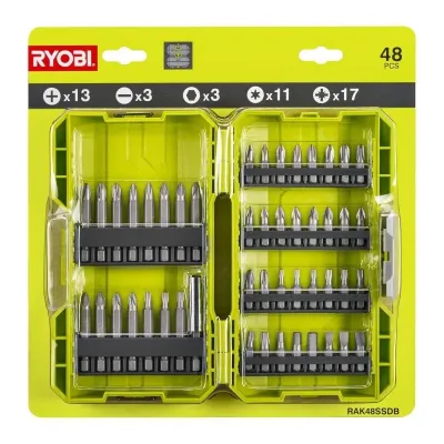 Estuche de 48 Puntas para Atornillar Ryobi RAK48SSD Estuche de 48 Puntas para Atornillar Ryobi RAK48SSD