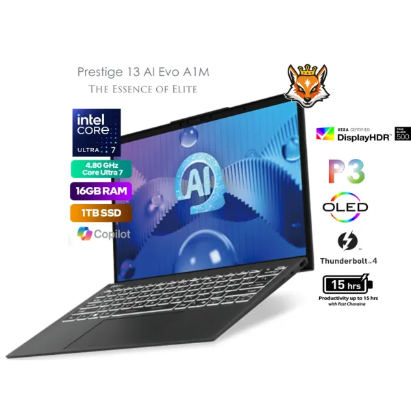MSI Prestige 13 AI Evo OLED A1MG-025ES Intel Evo Core Ultra 7-155H 16GB 1TB 13.3"