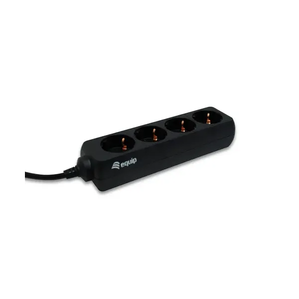 Equip Regleta 4 Tomas Shucko Toma IEC 1.1m Negro