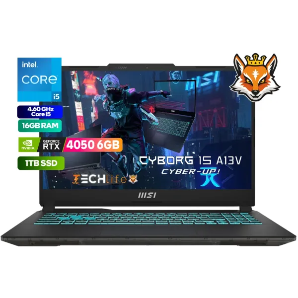 MSI Cyborg 15 A13VE-839XES Intel Core i5-13420H 16GB 1TB RTX 4050 15.6"
