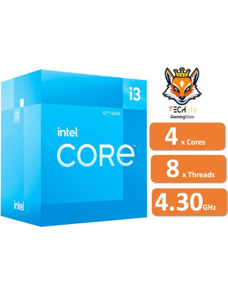 Intel Core i3-12100 4x Cores a 3.30Ghz/4.3Ghz 12MB con Gráficos Int...